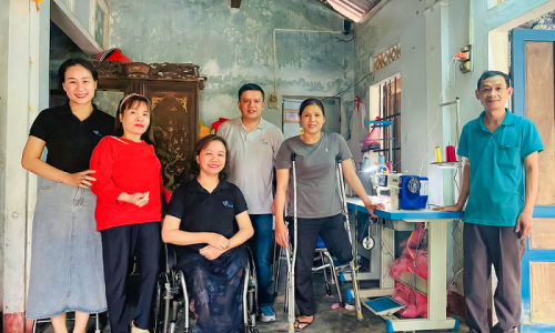 Sewing machines provided to support livelihoods for women with disabilities in Hue
